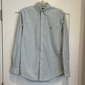 Ralph Lauren Men's Green Striped Shirt